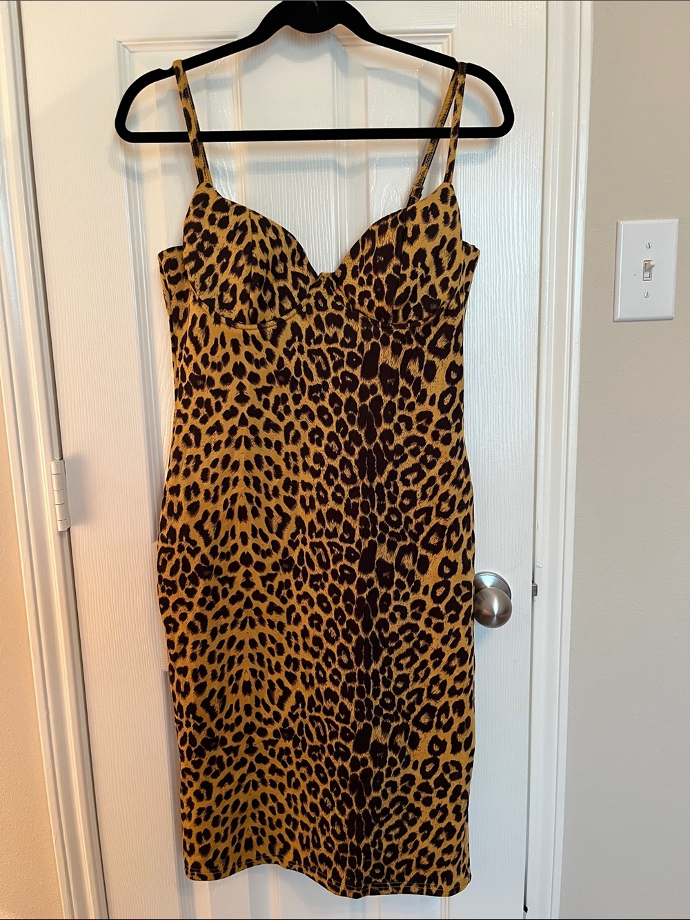 NWT Akira Lucky Leopard Velvet Dress